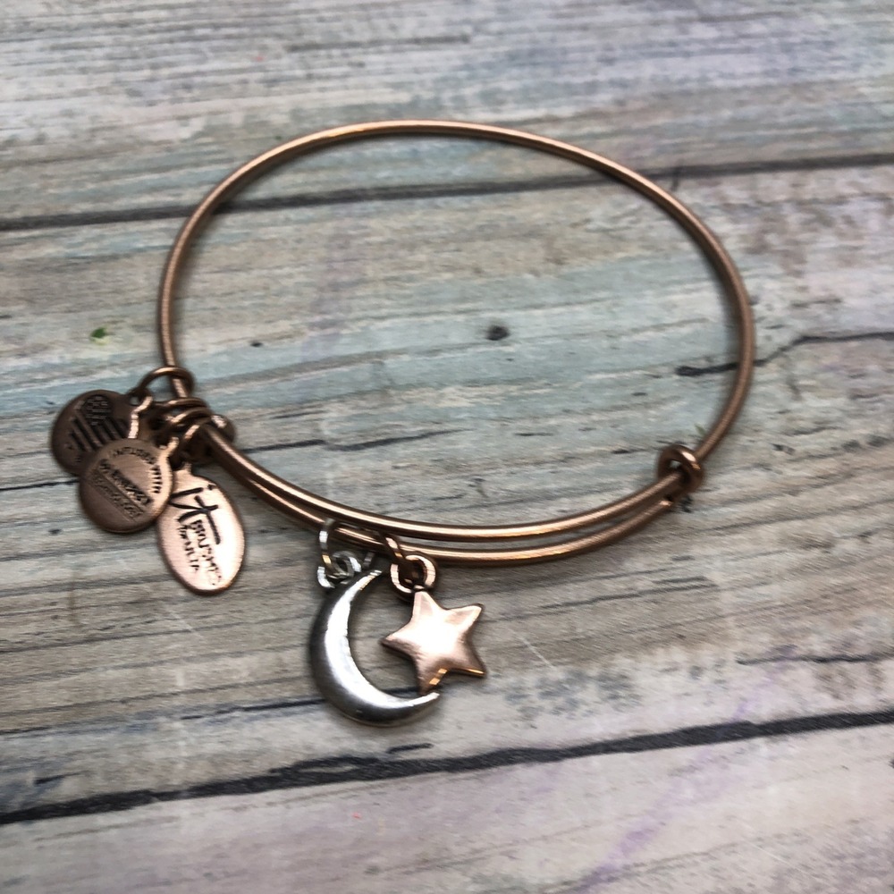 Alex & Andi Ulta Collection silver Rose Gold Tone Moon Star Bracelet